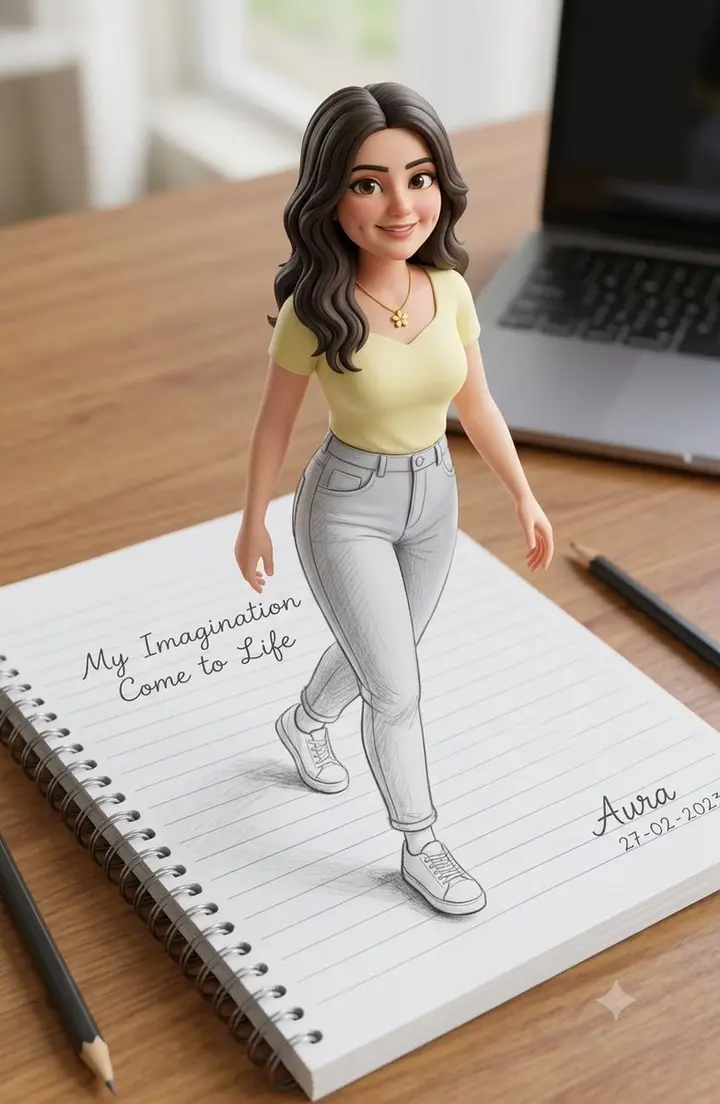 3D Illusion Sketch Portrait